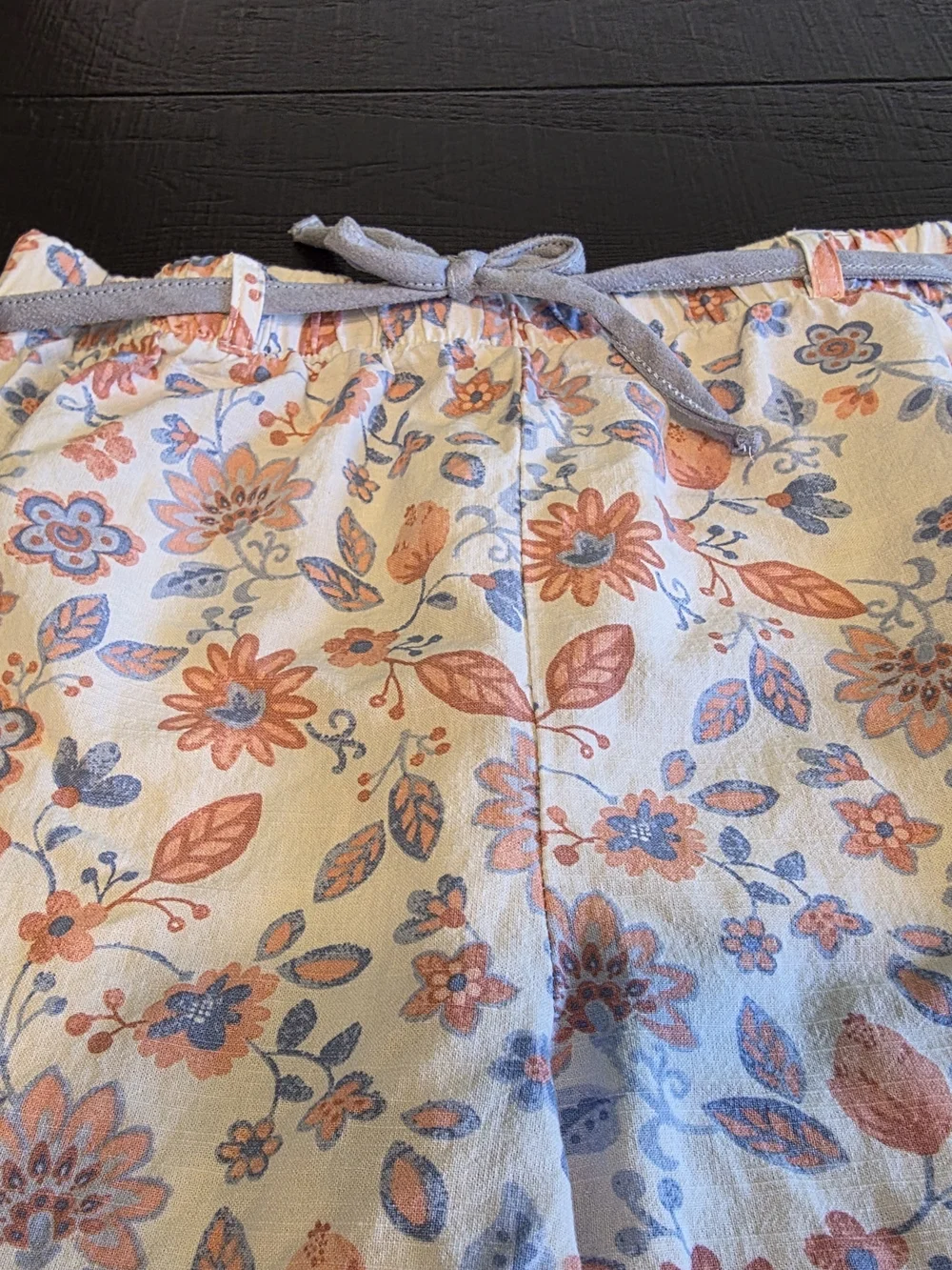 Tahari Girls Floral Pink & Blue Cotton Outfit - Brand